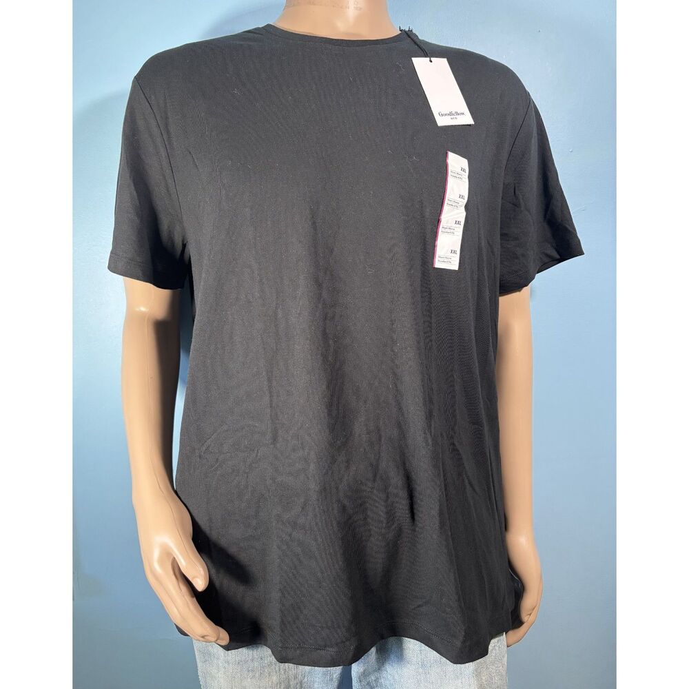 Goodfellow & Co Black T-Shirt (Men's  Size XXL) NEW with Tags • Crew Neck